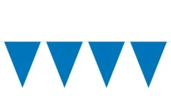 Flagguirlande 10M med blå vimpel flag (30cm X 20cm)