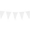 Flagguirlande 10M med hvide vimpel flag (30cm X 20cm)