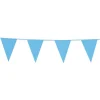 Flagguirlande 10M med lyseblå vimpel flag (30cm X 20cm)