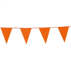 Flagguirlande 10M med orange vimpel flag (30cm X 20cm)