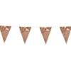 Flagguirlande 10M med Rosegold vimpel flag (30cm X 20cm)