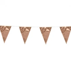 Flagguirlande 10M med Rosegold vimpel flag (30cm X 20cm)