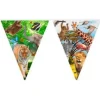 Flagguirlande 10M med Safari (dyr) vimpel flag (30cm X 20cm)