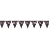 Flagguirlande 4M med Sparkling 80 År vimpel flag (sort & pink)