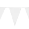 Flagguirlande 10M med store hvidevimpel flag (45cm X 30cm)