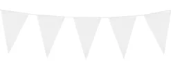 Flagguirlande 10M med store hvidevimpel flag (45cm X 30cm)