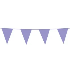 Flagguirlande 10M m/Lavendel Vimpler (30 x 20 cm)