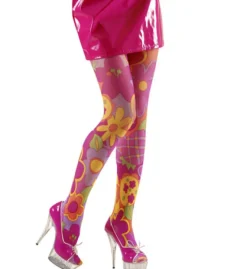 Flower Power strømpebukser, XL