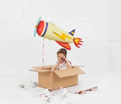 Flyvemaskine Folieballon, 91 x 39 cm