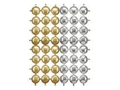 Folie Ballon Backdrop, Double-Sided Rund, Guld-Sølv, 78 X 107 cm