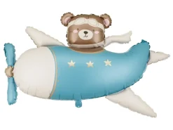 Folieballon Bamse pilot Blå - 94 x 61 cm
