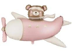 Folieballon Bamse pilot Lyserød - 94 x 61 cm