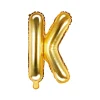 Folie Ballon Bogstaver ''K'', 35 cm, Guld