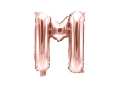 Folie Ballon Bogstaver ''M'', 35 cm, Rosegold