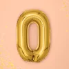 Folie Ballon Bogstaver ''O'', 35 cm, Guld