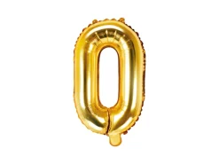 Folie Ballon Bogstaver ''O'', 35 cm, Guld