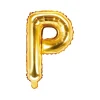 Folie Ballon Bogstaver ''P'', 35 cm, Guld, 1Piece