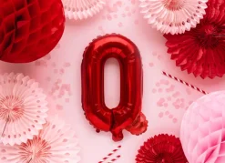 Folie Ballon Bogstaver ''Q'', 35 cm, Rød