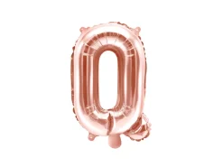 Folie Ballon Bogstaver ''Q'', 35 cm, Rosegold