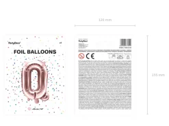 Folie Ballon Bogstaver ''Q'', 35 cm, Rosegold