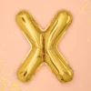 Folie Ballon Bogstaver ''X'', 35 cm, Guld