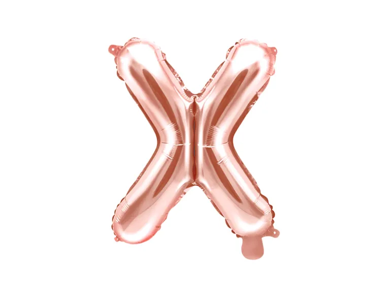 Folie Ballon Bogstaver ''X'', 35 cm, Rosegold