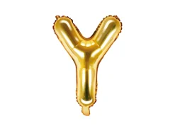 Folie Ballon Bogstaver ''Y'', 35 cm, Guld