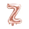 Folie Ballon Bogstaver ''Z'', 35 cm, Rosegold