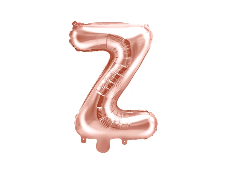 Folie Ballon Bogstaver ''Z'', 35 cm, Rosegold