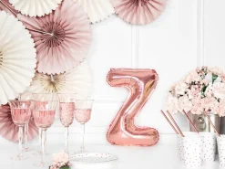 Folie Ballon Bogstaver ''Z'', 35 cm, Rosegold