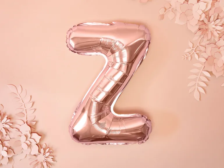 Folie Ballon Bogstaver ''Z'', 35 cm, Rosegold
