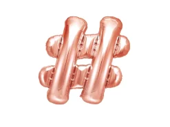 Folie Ballon #, 35 cm, Rosegold