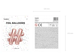 Folie Ballon #, 35 cm, Rosegold