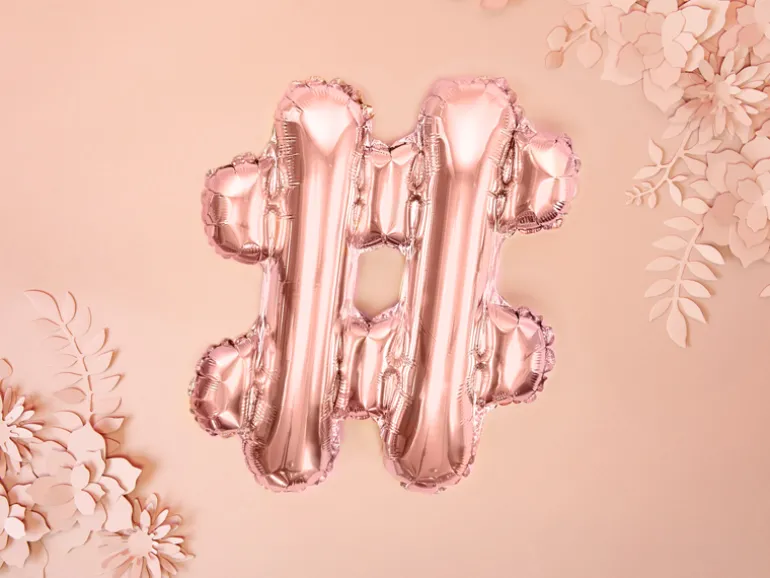 Folie Ballon #, 35 cm, Rosegold