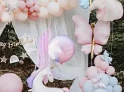 Folieballon Enjhørning "Happy Birthday"