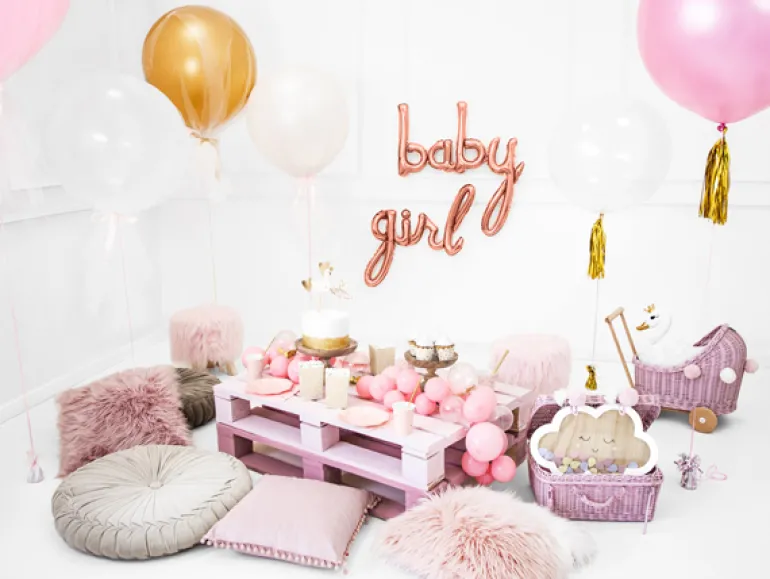 Folie Ballon Girl, Rosegold, 77 X 70 cm