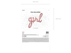 Folie Ballon Girl, Rosegold, 77 X 70 cm