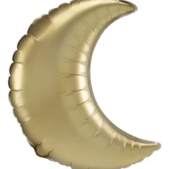 Folie Ballon - Guld Satin Halvmåne, 66 cm