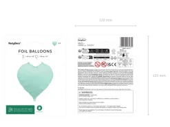 Folie Ballon Hjerte, 45 cm, Grøn