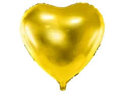 Folie Ballon Hjerte, 45 cm, Guld