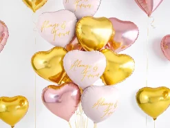 Folie Ballon Hjerte, 45 cm, Guld