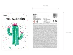 Folie Ballon Kaktus, 60 X 82 cm, Mix