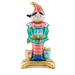 Folie Ballon Stående Nisse, 32 x 75 cm