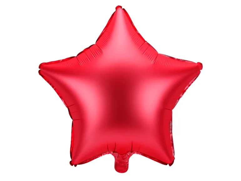 Folie Ballon Stjerne, 48 cm, Rød