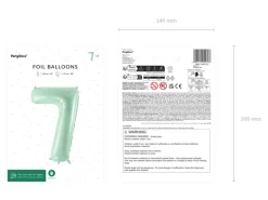 Folie Ballon Tal ''7'', 72 cm, Grøn