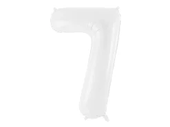 Folie Ballon Tal ''7'', 86 cm, Hvid