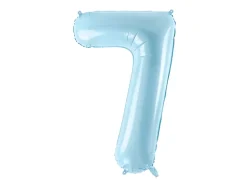 Folie Ballon Tal ''7'', 86 cm, Lyseblå