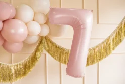 Folie Ballon Tal ''7'', 72 cm, Lyserød