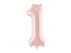 Folie Ballon Tal ''1'', 72 cm, Lyserød