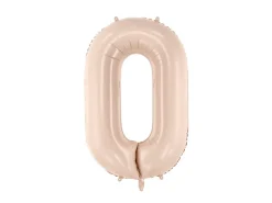 Folie Ballon Tal ''0'', 72 cm, Mørk Beige